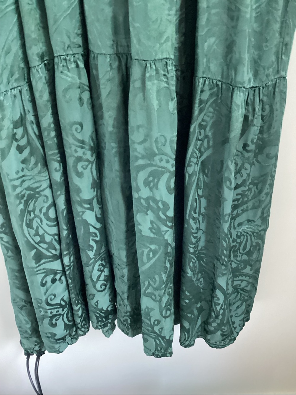 Anthropologie The Somerset Maxi Dress Mock-Neck Edition Small Green Tiered - Picture 5 of 16